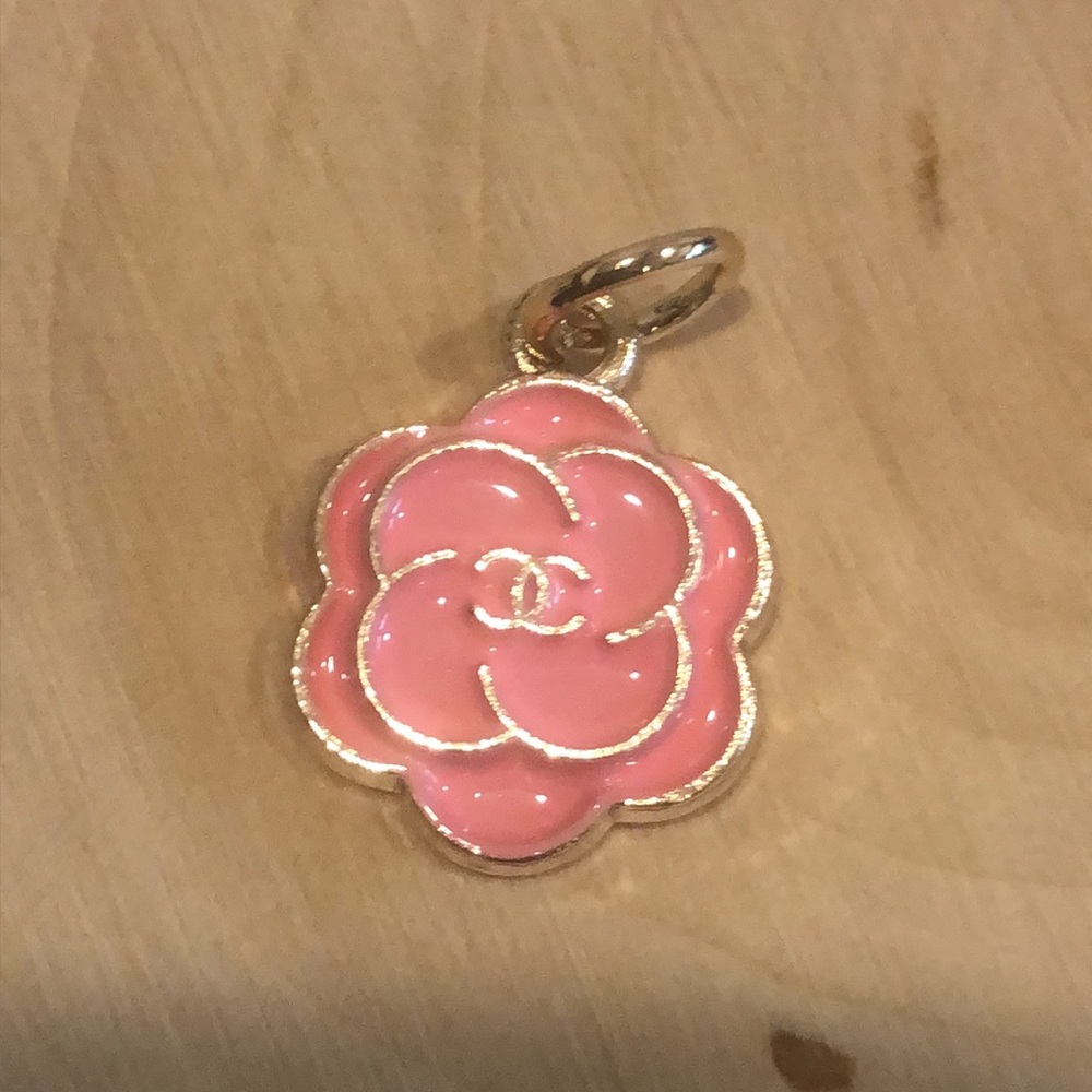 Luxury Camellia flower zipper pull charm